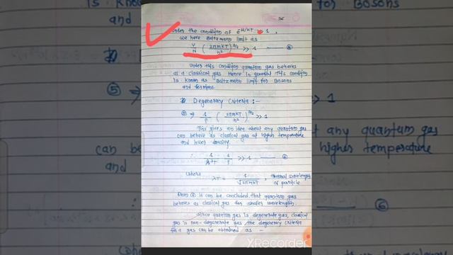 Statistical Mechanics (unit-2) | Boltzmann limit & degeneracy criterion