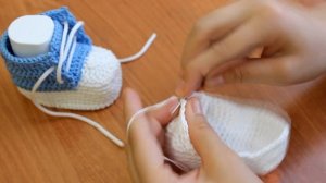 Пинетки - КЕДЫ крючком (2 часть)