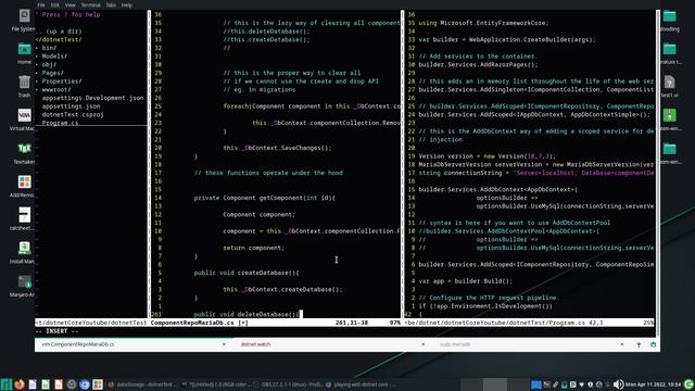 playing with dotnet core 51 - dataStorage18 Setting up repository using AddDbContext Dependency inj