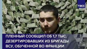 Пленный рассказал о 1 700 дезертировавших из бригады ВСУ, обученной во Франции