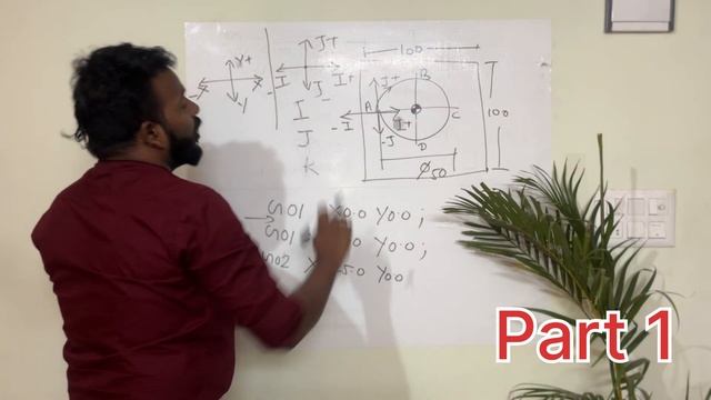 ISO I J K Circular interpolation Command in CNC Programming-Vector command in CNC machine Part -1
