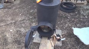 Первый тест печи для бани подового горения с закрытой каменкой