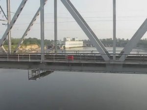 Проследование Волховского моста на поезде
