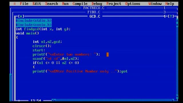 Write a C Program using a recursive function to find the GCDGreatest Comman Divisior of two positiv