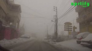 SNOW STORM DRIVING in rental car in Mount Lebanon