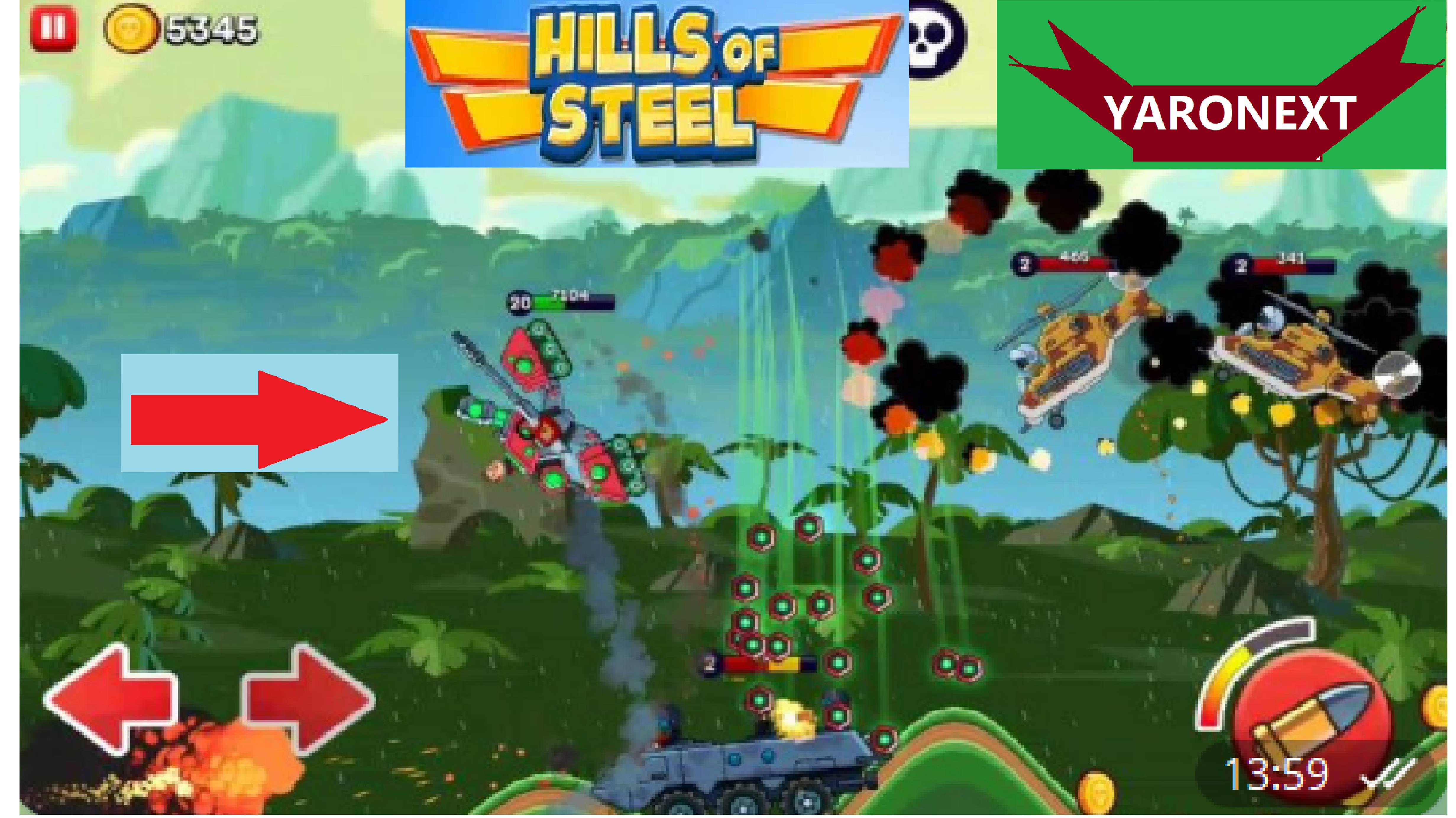 Все лайфхаки НОВОЙ ФИЗИКИ управлением танками // Hills of Steel смотреть онлайн