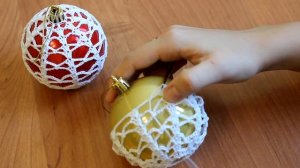 МК Новогодний шарик крючком