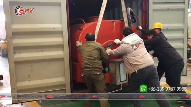 SPV 5,000 Litres High pressure jetting tank body loading into 20" cnotainer смотреть онлайн