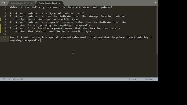 A C Programming question on void pointer definition