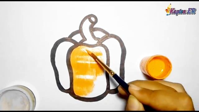Menggambar paprika untuk anak || ayo kita belajar mewarnai gambar bersama sama dengan mudah