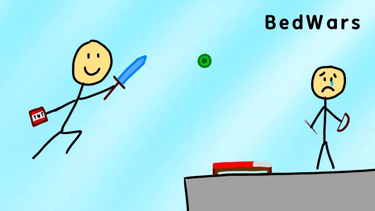 Он не ожидал, что я к нему телепортируюсь — BedWars смотреть онлайн