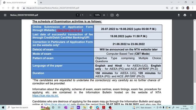 ICAR EXAM 2022 - APPLICATION FORM STARTED / WHO CAN WRITE THE EXAM...??