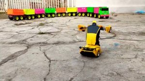 Review Stunt Car Mobil Robot Remote Control Transformers RC Truck Tractor Bus Excavator Police Tank