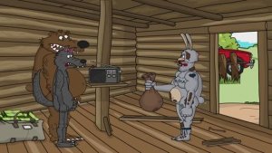 Анекдоты. Медведь и Волк в шоке!