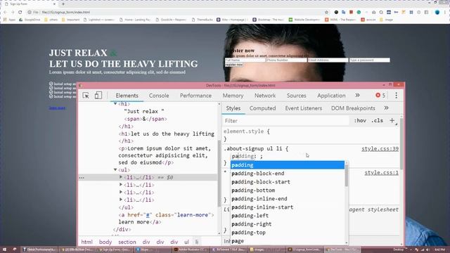 How to create form using html,css and position ||||  Web Design & Development Course Tutorial |