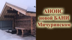 Анонс новой бани в Мичуринском из рубленного бревна