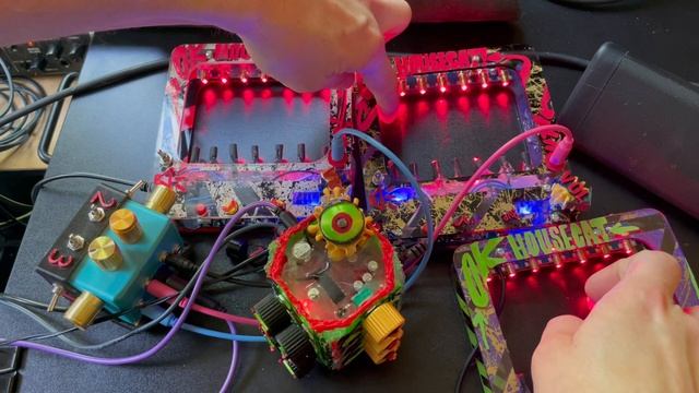 homemade TRIPLE DELAY deluxe  LASER HARP TRIO whats up