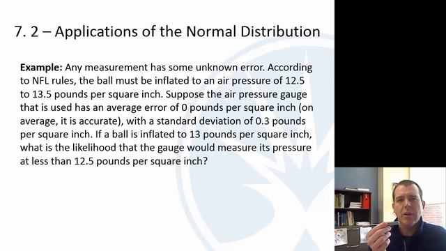 Mth120 Section 7.2: Applications of the Normal Distribution смотреть онлайн
