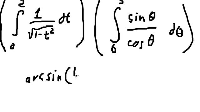 Calculus Help: Double Integrals: ∬ R tanθ/√(1-t^2 ) dA ,R={(θ,t)│0≤θ≤π/3,0≤t≤1/2} смотреть онлайн
