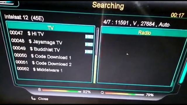 How to set Dialog TV at 45 East on Intelsat 38/AzerSpace2 Satellite on small dish setting