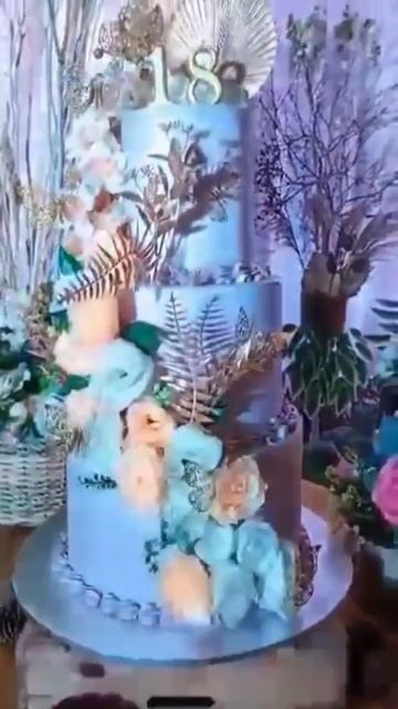 18 Birthday Cake || 3 tier Debut Cake #shorts #debutcakes #yummy #yummyfood