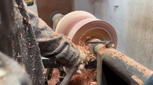 Технологии, обработка дерева, токарный станок