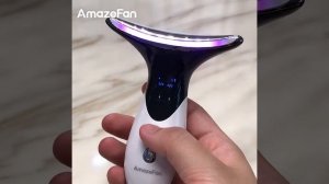 AmazeFan EMS Neck Face Beauty Device 3 Colors LED Photon Therapy