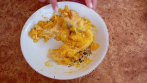 Сочные  Тыквенные оладьи без яиц