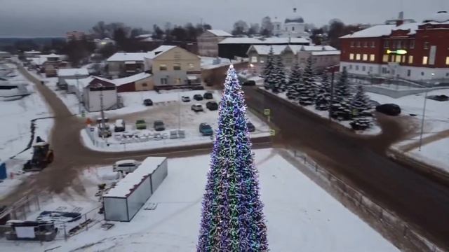 Новогодняя ёлка г.Кондрово #DJI_Mavic_Mini смотреть онлайн