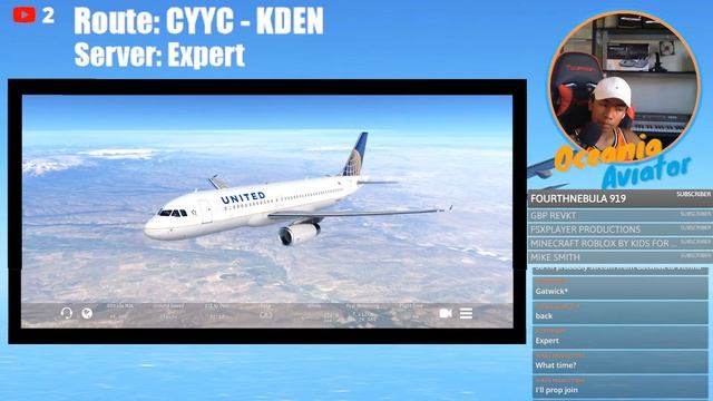 Infinite Flight Live | Calgary (YYC) - Denver (DEN) | Airbus A320 United Airlines | смотреть онлайн