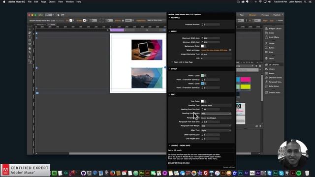 Double Panel Hover Box Widget | Adobe Muse CC | Muse For You
