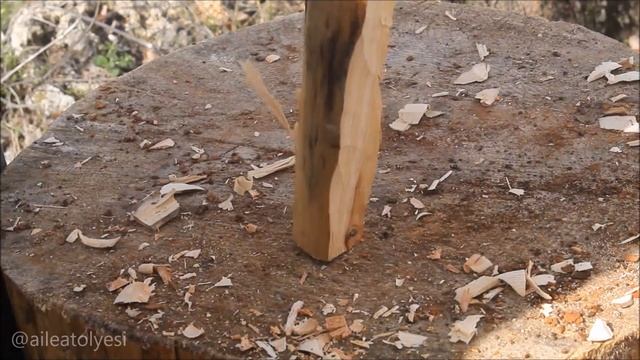 Ardıç Kaşık Yapımı; Keserle Ahşap Kaşık Nasıl Yapılır/Making Wooden Spoon with Adze - Carving Woode смотреть онлайн
