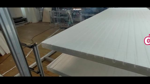 Резка матов теплого пола на ЧПУ станке. смотреть онлайн