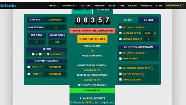 Настройки для Freebitcoin и Freedogecoin для игры с небольшим балансом