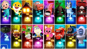 SKIBIDI TOILET 🆚 EXTRA SLIDE 🆚 BUS EATER 🆚 HOUSE HEAD 🆚 ODDBODS | Tiles Hop EDM Rush!
