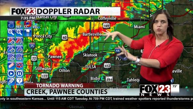May 20, 2019 severe weather coverage on Fox23  3/13