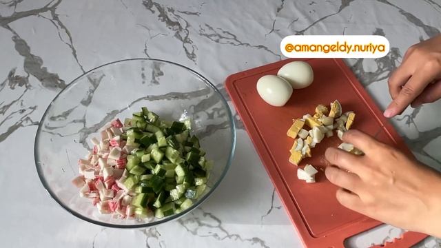 5 минутта салат жасаймыз. Оңай салат ,Дәмді салат. Қазақша рецепт смотреть онлайн