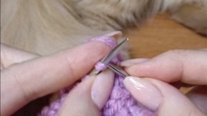 Рельефный узор "ГОФРЕ" спицами. 4 ряда и 1 петля.