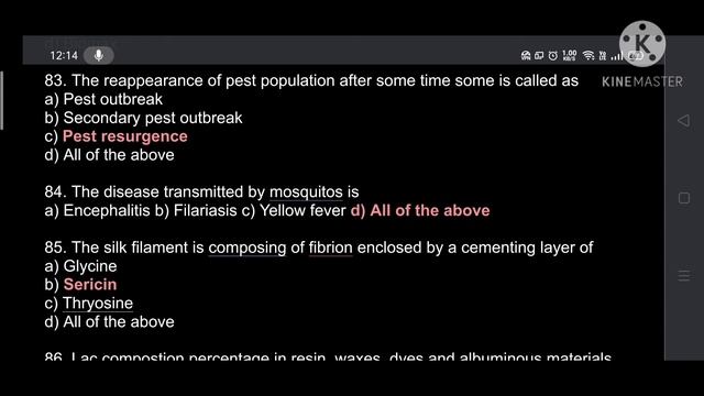Entomology ICAR-ASRB Net- 2019 question paper with answer key