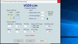 How to set up VAGCOM / VCDS Lite