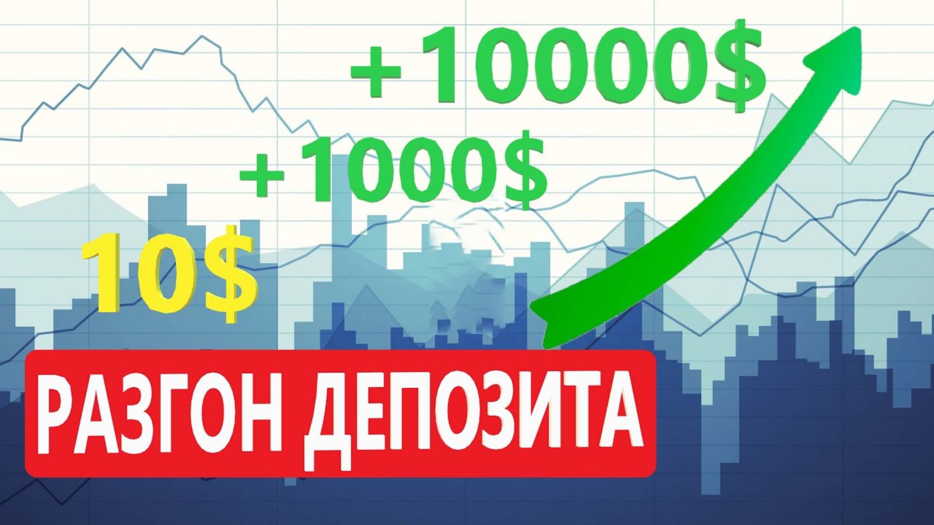Разгон c 10$ до 10000$ за Месяц ЧАСТЬ 1. Разгоняем депозит простыми методами!