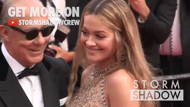 Fawaz Gruosi and Rita Ora on the red carpet for the 70th Anniversary of the Cannes Film Festival. смотреть онлайн