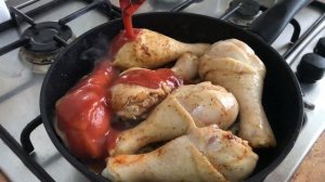 КУРИНЫЕ НОЖКИ В ТОМАТНОМ СОУСЕ НА СКОВОРОДЕ