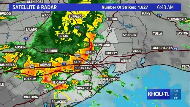 Watch Live: Team coverage of severe weather moving through the Houston area