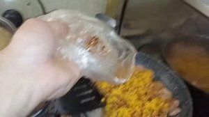 Ризотто с креветками и курицей