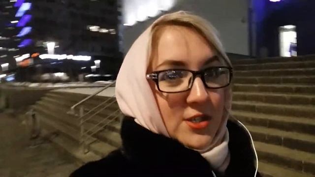 Вечерняя прогулка по Новому Арбату в Москве.Февраль 2017 год. смотреть онлайн