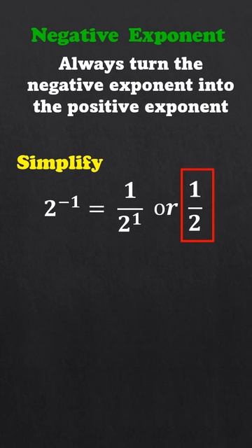 Negative Exponents #shorts смотреть онлайн