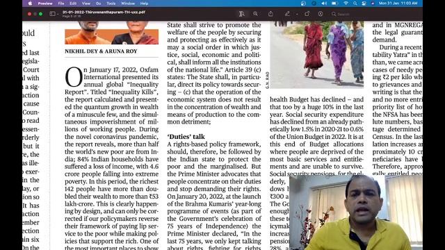 The Hindu Newspaper Analysis in Malayalam | Current Affairs in Malayalam(31.01.2022 )