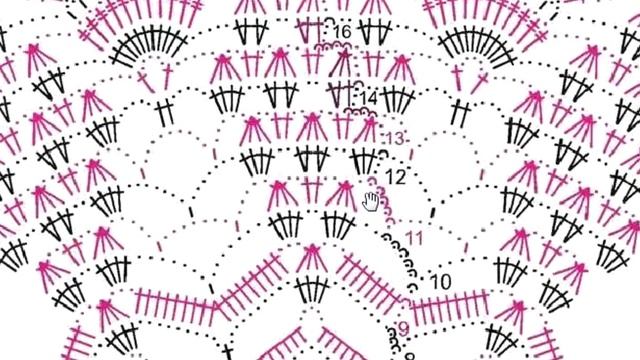 Кружевная САЛФЕТКА Виноград 6 часть