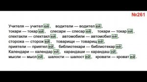 ГДЗ РУССКИЙ ЯЗЫК УПРАЖНЕНИЕ.261 КЛАСС 4 КАНАКИНА ЧАСТЬ 1